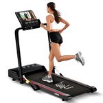 Lifelong Walking Pad Treadmill for Home 2.5Hp Peak Dc Motor- Foldable Under Desk Treadmill-Walking Machine at 8Km/Hr Speed with Led Display-Cardio Equipment for Home Gym 110Kg Capacity(Lltm163),Black