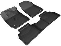 3D MAXpider L1KA04701509 Custom Fit All-Weather Kagu Series Floor Mats Black Complete Set for Kia Forte Models