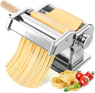 ISILER Pasta Maker, 9 Adjustable Thickness Settings 2-in-1 Pasta Machine with Rollers and Cutter, 180 Roller Noodle Maker for Pasta, Dumpling Skin, Spaghetti, Fettuccini or Lasagna