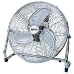Igenix DF1800 Floor Standing Fan, 18 Inch, Air Circulator, High Velocity Free Standing Fan, 3 Speed, Adjustable Tilting Head, Ideal for Gym, Home, Garage and Office, Chrome