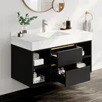 DWVO 40 Inch Black Floating Vanity 