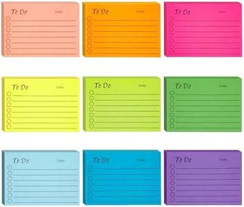 Notas Adhesivas 9 Paquetes Listas de Tareas Pendientes Bloc Colorido Forradas Blocs Pastel Pequeñas para Oficina Hogar Escuela Recordatorio Planificador 450 Hojas 10×7 cm