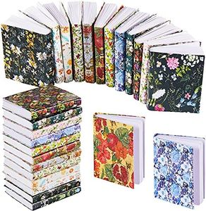 24 Pieces 1:12 Scale Miniatures Dollhouse Books Assorted Miniatures Books Dollhouse Mini Books Dollhouse Decoration Accessories Doll Toy Supplies for Christmas Pretend Play (Floral Style)