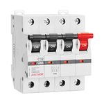 Anchor by Panasonic UNO Series 63 Amp 4 Pole MCB | 4 Pole C Curve MCB | 63A Change Over Switch Circuit Breaker (White, 98040)