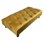 ISTOOLS Chesterfield Upholstered Ottoman Bench - Velvet Footstool with Multi-Functional Design, Attractive Buttons, and Legs for Living Room, Shoe Changing, and Elegant Home Decor