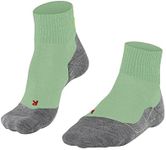 FALKE Women's TK5 Wander Short Hiking Socks, Quarter, Light Padding, Athletic Sock, Breathable Quick Dry, Merino Wool, Green (Quiet Green 7378), 6.5-7.5, 1 Pair