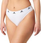 adidas Women's Thong Panties, White, XL