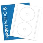 4.65" Full-Face CD/DVD Labels & Spine Label - Pack of 200 Sets of CD/DVD Stickers, 100 Sheets - Inkjet/Laser Printer - Online Labels