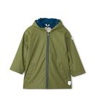 Hatley Kids Zip-up Rain Jacket, Forest Green, 4T