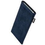 fitBAG Classic Blue custom tailored sleeve for Apple iPhone 5 / 5s / SE 16GB 32GB 64GB | Made in Germany | Genuine Alcantara pouch case cover with MicroFibre lining for display cleaning