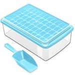 ARTLEO Ice Cube Tray with Lid and Storage Bin for Freezer, Easy Release 55 Mini Nugget Ice Tray with Container Scooper, Flexible Plastic Ice Mold & Bucket, Only Sold by ARTLEO and OMIDI Store