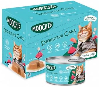 MOOCHIE Digestive Care Grain Free Wet Cat Food — Anchovy, Chicken, Tuna & Beef Liver - No Artificial Flavors or Preservatives - 12 × 3 oz cans