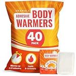BRAMBLE 40 Adhesive Body Warmers for Cold Weather - Long Lasting Up to 10 Hr - Stick On Body Warmers with Adhesive for Ski, Camping & Outdoor Activities - Disposable Body Warmer Patch