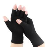 Hotcakes Compression Gloves for Arthritis Pain Relief-Snug Elastic Arthritis Gloves for Women and Men Offers Hand Support for Carpal Tunnel, Raynauds and Provide Arthritis Relief for Hands (Black, M)