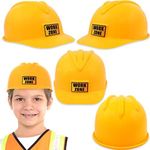 AnapoliZ Kids Construction Hat | Yellow, Plastic Childrens Hard Hat | Toy Construction Worker Helmet for Kids | Dress Up, Costume, Child Party Hat | Safety, Engineer Hard Plastic Cap