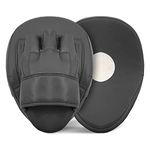 Lions Curved Focus Pads Hook & Jabs Gloves Punch Bag Mitts Boxing MMA Kick Training (Black)