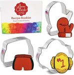 Boxing Cookie Cutters 3-Pc. Set Made in The USA by Ann Clark, Boxing Glove, Boxing Trunks, Championship Belt