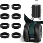 ZUMIE Luggage Wheel Protector - Luggage Suitcase Wheels Protector Covers, Silicone Shock Absorption Wheel Cover For Trolley Bag Suitcase Wheel Cover Silicone For Most 8 Spinner Wheel Bag/Chair (8 PCS)