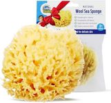 Baby Buddy Natural Wool Sea Sponge, Newborn Bath Time Essential, Ultra Soft for Delicate Skin, Hypoallergenic and Biodegradable, 1 Pack