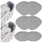 Self-Adhesive Shoe Hole Repair Patch, 4 Pairs Sneaker Heel Repair Patch for Leather Shoes and High Heels, Grey