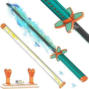Luminous Demon Slayer Sword Building Sets Kids Toys, 38.4in Kochou Shinobu Sword Building Block with Scabbard and Stand, Cosplay Anime Sword Toy Display Model Toys for Ages 8-14 (782 Pieces)