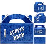 Supply Drop Favor Box | 24 Count Party Treat Boxes | Battle Gamers Goodie Loot Drop Box | Blue Crate Party Supplies Gamer Decorations