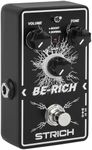 STRICH BE-RICH Tube Overdrive Distortion Pedal for Electric Guitar, Compact and Mini Design, True Bypass, 3 Control Knobs, Volume, Tone, Gain, Dual Modes, Boost, Normal, 9V DC, Black