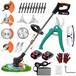 Electric Strimmer, Strimmer 24V 2.0Ah Battery Powered, Cordless Strimmer with Adjustable Height and Swivel Head. Grass Trimmer/Garden Strimmer Suitable for gardens, bushes, yards