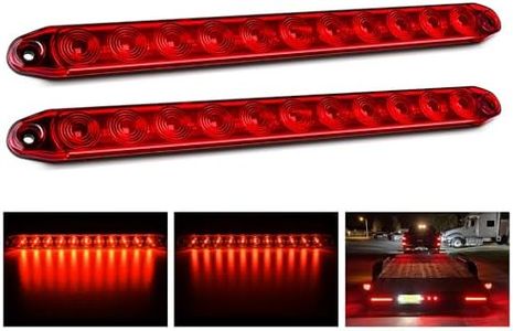 Nilight 2PCS 16Inch 11 LED Red Trailer Light Bar for Park Stop Turn signals Tail Brake Light DOT Compliant IP65 Waterproof Truck Trailer Marker ID Bar