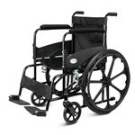 Venante Wheelchair For Patients, Old People, Adults With Safety Belt, Foldable, Lightweight, Epoxy Coated, Weight Capacity 100 Kg