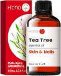 H'ana Australian Tea Tree Oil for Skin, Hair, Face & Toenails - 100% Natural Melaleuca Tea Tree Essential Oil for Piercings, Scalp & Hair (30 ml)