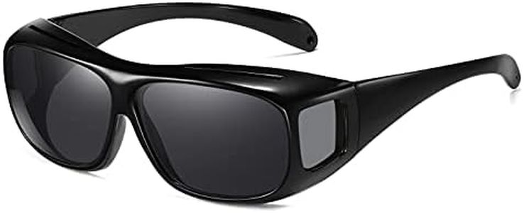 SHEEN KELLY Fit Over Prescription Glasses Wrap Arounds Sunglasses for Driving Protection