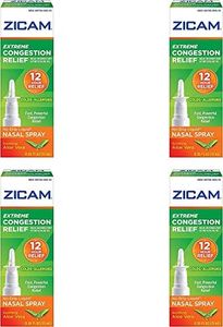 Zicam Extreme Congestion Relief Liquid Nasal Spray 0.50 Ounces each (Value Pack of 4)