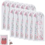 Garment Bags (set Of 12) for Wedding Dress Garment Bag Closet Cover for Open Closet Clothes Storage Bag with Zipper Gown Garment Bag for Long Dresses