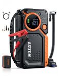 AstroAI 8000A Jump Starter Power Pack with Air Compressor, Portable 12V Car Battery Booster Jump Starter Power Bank (All Petrol/12L Diesel), Digital Screen, Emergency LED & Extended Air Hose