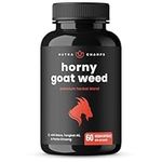 Horny Goat Weed for Men & Women | 9-in-1 Formula with 10X Strength Icariin, Tongkat Ali, Ginseng, Tribulus Terrestris, Maca for Men & More | Enhanced Absorption with Black Pepper | 60 Vegan Capsules