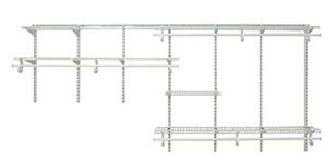 ClosetMaid 2091 ShelfTrack Adjustable Closet Organizer Kit, 7-Feet to 10-Feet, White