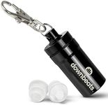 DownBeats - Ear Plugs for Noise Reduction at 18 dB, Original DownBeats Ear Plugs for Concerts, Music, and Musicians, Clear Pair with Black Case