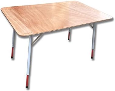 CASTELMERLINO 174 Tavolo Prolunga Allungatavolo in Compensato Marino cm 120 x 80, Gambe Telescopiche cm 65-86