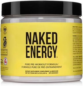 Naked Energy – Unflavored All Natural Pre Workout Supplement for Men and Women, Vegan Friendly, No Added Sweeteners, Colors or Flavors – 50 Servings