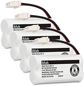 iMah BT162342/BT262342 2.4V 300mAh Ni-MH Cordless Phone Batteries Compatible with VTech CS6719 CS6114 CS6409 CS6419 CS6429 AT&T CL80112 EL52300 EL52400 Handset Telephone, Pack of 4