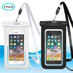 smartlle Waterproof Phone Pouch, Large Waterproof Phone Case Dry Bag for iPhone 14 13 12 11 X 8 7 6 Plus, SE, Samsung S23 S22 Ultra S21 S10 Huawei P40 Mate 40, Outdoor Water Sports Swimming 2 Pack