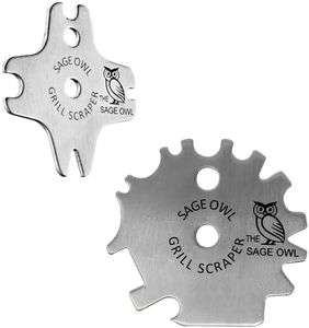 Standard Stainless Steel and Universal Stainless Steel Grill Scrapers Combo - Individually Packed (Gifts for Women)