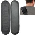 LTG Replacement Shoulder Pad Air Cushion Pad Curved for Shoulder Bags Guitar Pad Shoulder Strap Pad Laptob Backpack Relieve Shoulder Pain (Black (Single))