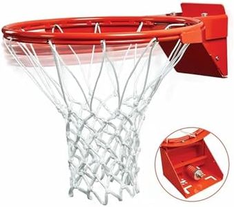 ONYXA Sturdy Basketball Rim Replacement - Outdoor & Indoor Basketball Hoop Replacement Rim with 2 Screw Set, Cover & 3 Polyester Basketball Nets, Heavy Duty Double Spring Steel Basketball Rims