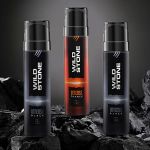 Wild Stone Intense Black and Trance No Gas Deodorant Gift Set for Men, Pack of 3 (150ml each)|Long Lasting Fragrance|Gift Set for Him|Body Spray for men