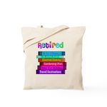 CafePress Retired Book Stack Tote Bag Natural Canvas Tote Bag, Reusable Shopping Bag