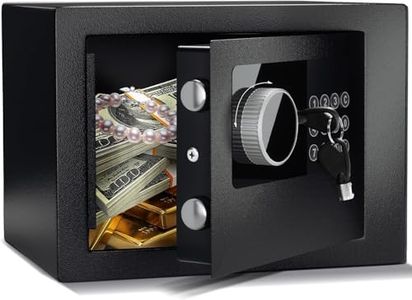 4.6L Tresor Für Zuhause, Diebstahlsicherer Elektronischer Safe Mit 2 Schlüsseln, Tresor feuerfest wasserdicht, Digitaler Sicherheitsbox Für Wertsachen Wie Geldpistolen und Bargeld