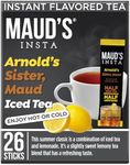 Maud's Lemonade Instant Tea Packets Single Serve, 26 ct | Insta Arnold's Sister Flavored Tea | 100% California Blended Tea Leaves Solar Energy Produced | Hot or Iced Tea Instant Powder Packs