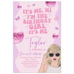 Girls Birthday Party Invitations, party invitations, It's Me, Hi, teenager, Any Age | PACK OF 10 WITH ENVELOPES